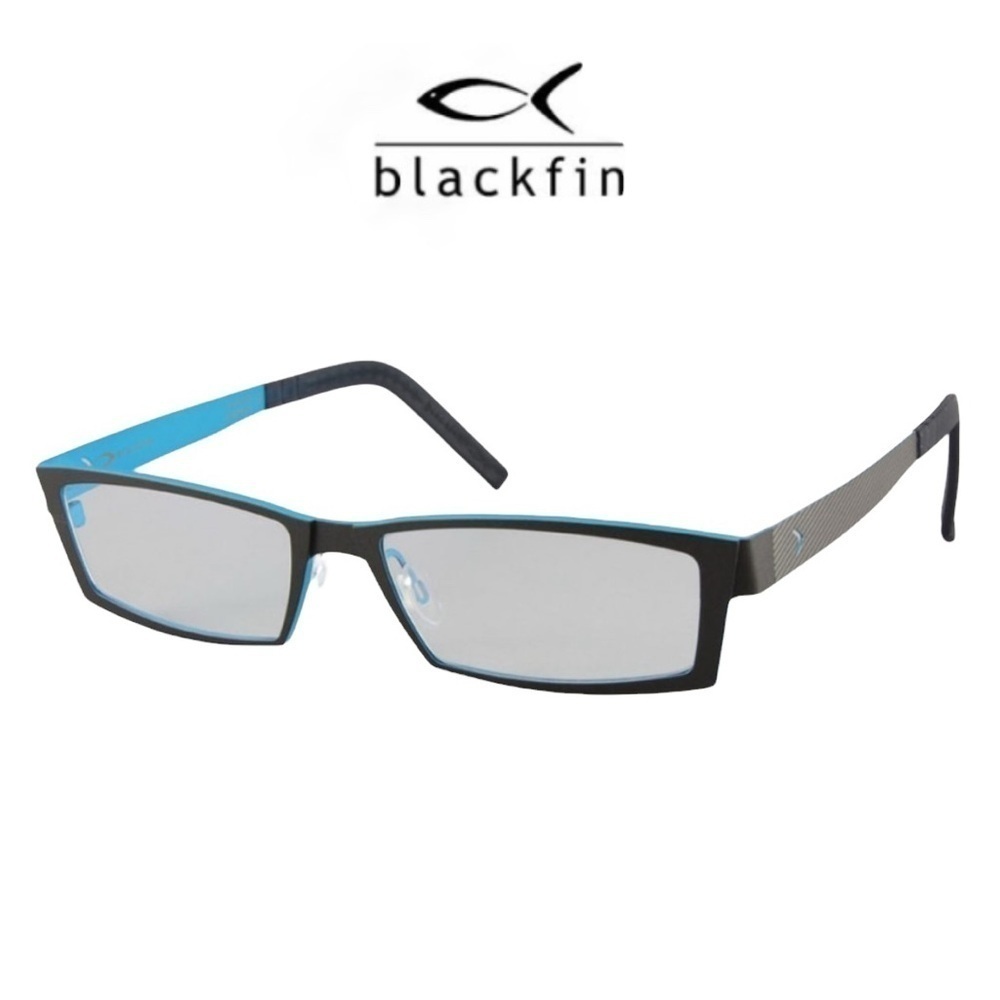 Blackfin Shetland Blue and Black Rectangular +1.25‎ Glasses with Full-Rim Design